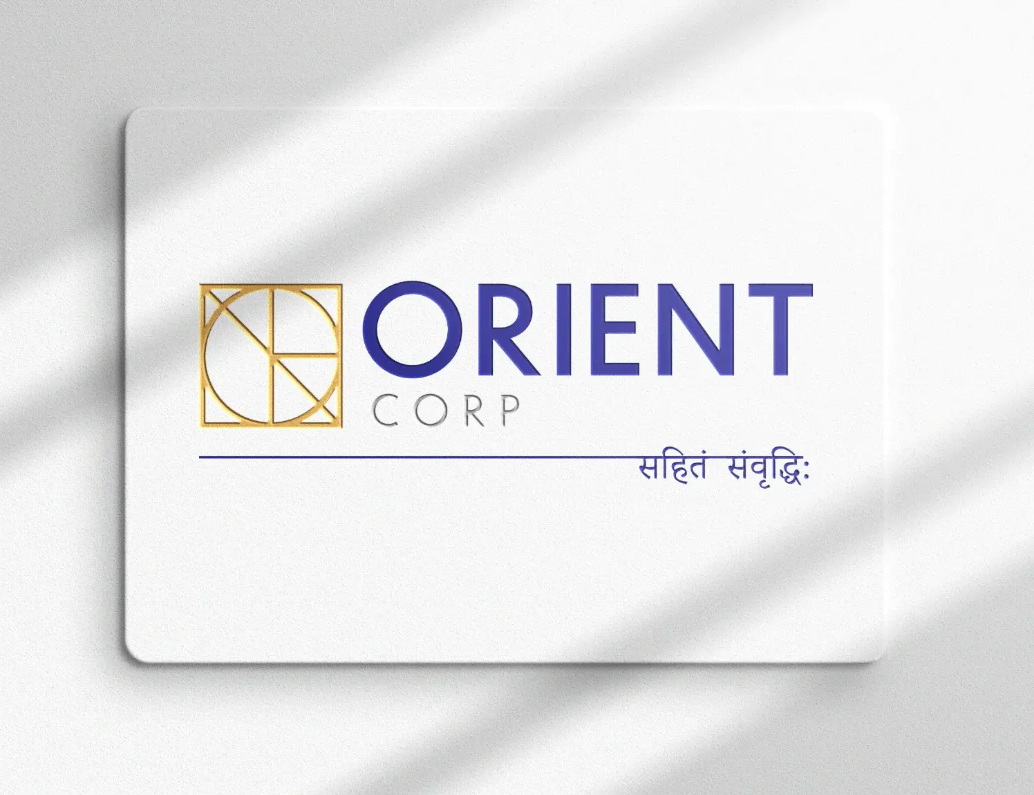 Orient Corp brand collateral mockup